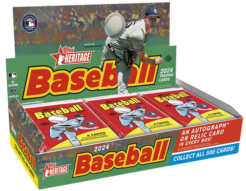 MLB 2024 TOPPS HERITAGE HOBBY 6 BOX [1/2 CASE] PICK YOUR TEAM 